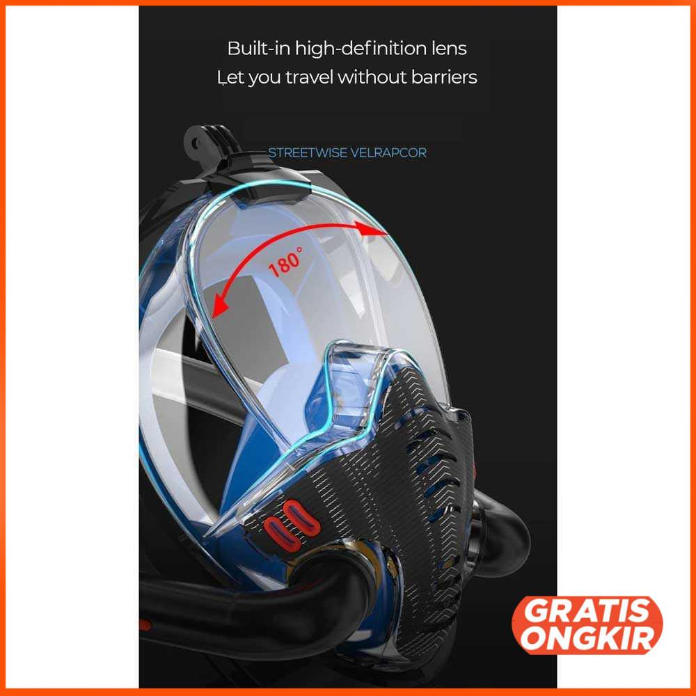 Kacamata Full Face Diving Snorkeling L XL - H7