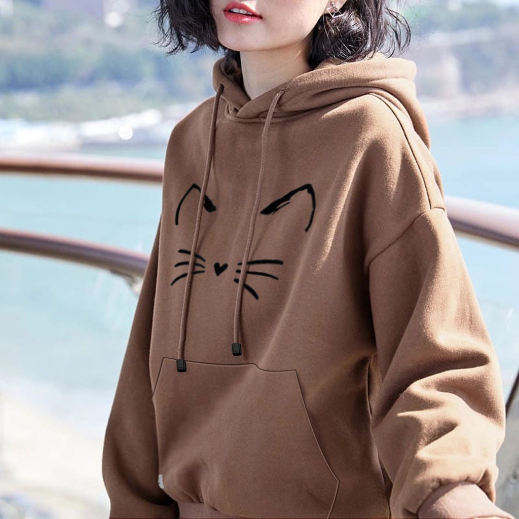 SWEATER HOODIE JEMPER KUCING TANPA MUKA UNISEX matt COTTON fleece Premium