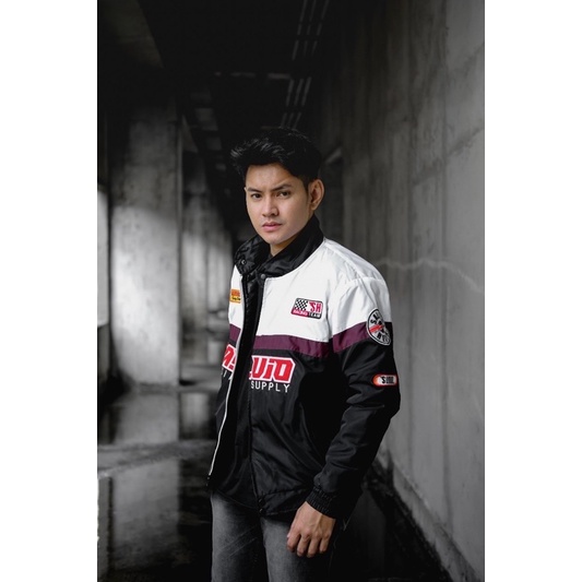 Nascar Hitam Jaket Parasut Jaket Waterpoof Jaket Pria Jaket Nascar Jaket Sport Jaket Outdoor Jaket Racing Jaket Salviohexia