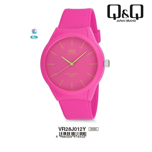 Q&Q QNQ QQ ORIGINAL ANALOG WATCH JAM TANGAN WANITA TALI KARET VR28 VR28J VR28J012Y