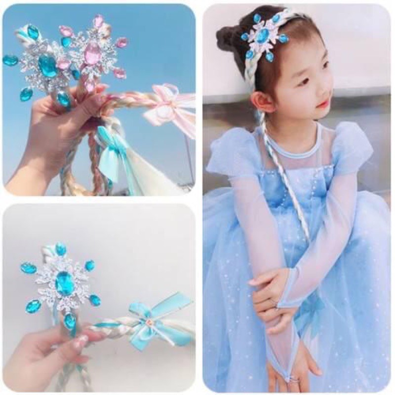 Bandana Rambut Kepang Frozen Elsa / Bando Aksesoris Frozen 2 II Elsa