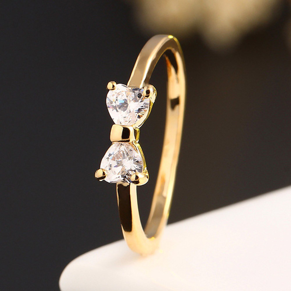Cincin Aksen Zircon + Berlian Imitasi Gaya Korea untuk ...