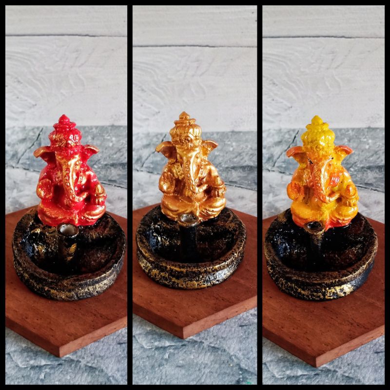 Tempat Dupa Ganesha Gradasi / Tempat Dupa Bali Murah / Tempat Dupa Fiber / Patung Ganesha / Hiasan Ruang Tamu / Souvenir Pernikahan / Kado Unik / Craft Dewata