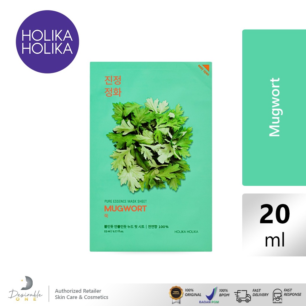 Holika Holika Pure Essence Mask Sheet Mugwort | Shopee Indonesia