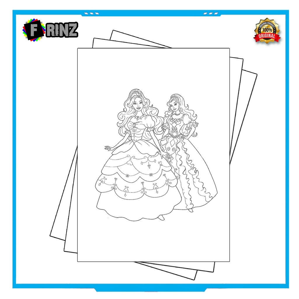 Gambar Sketsa Mewarnai ~ 01 . Barbie Part 1 / Seketsa Lukis / Drawing Sketch / Menggambar-05