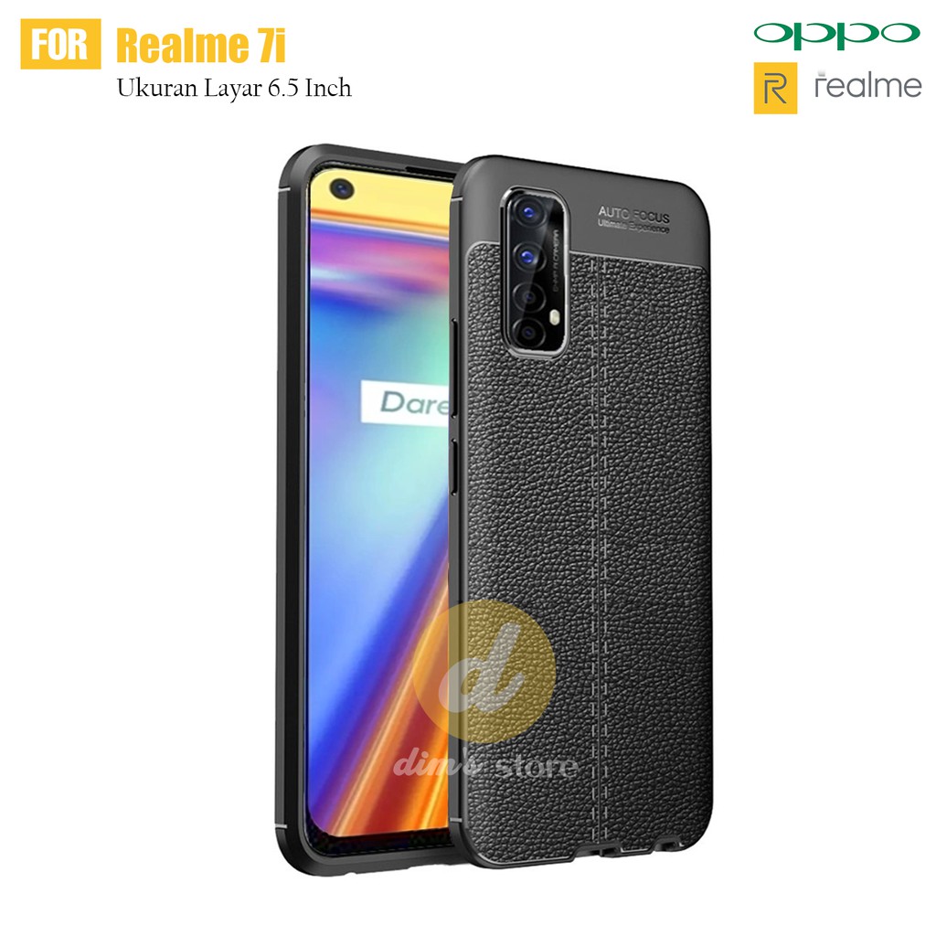 Soft Case Oppo Realme 7i Premium TPU Autofocus Leather