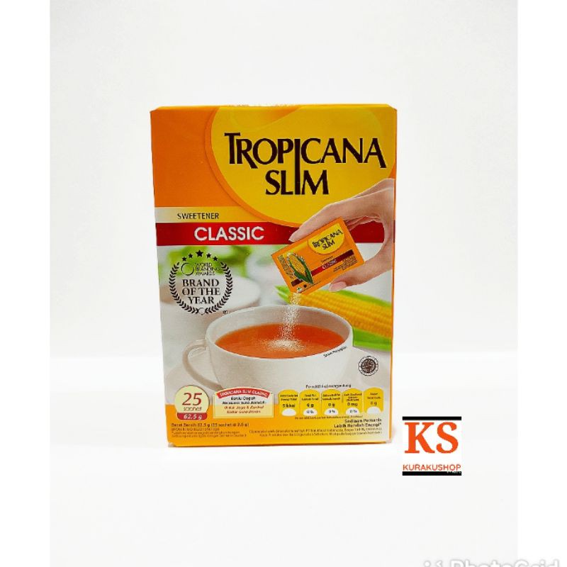 

TROPICANA SLIM SWEETENER CLASSIC 25 SACHET
