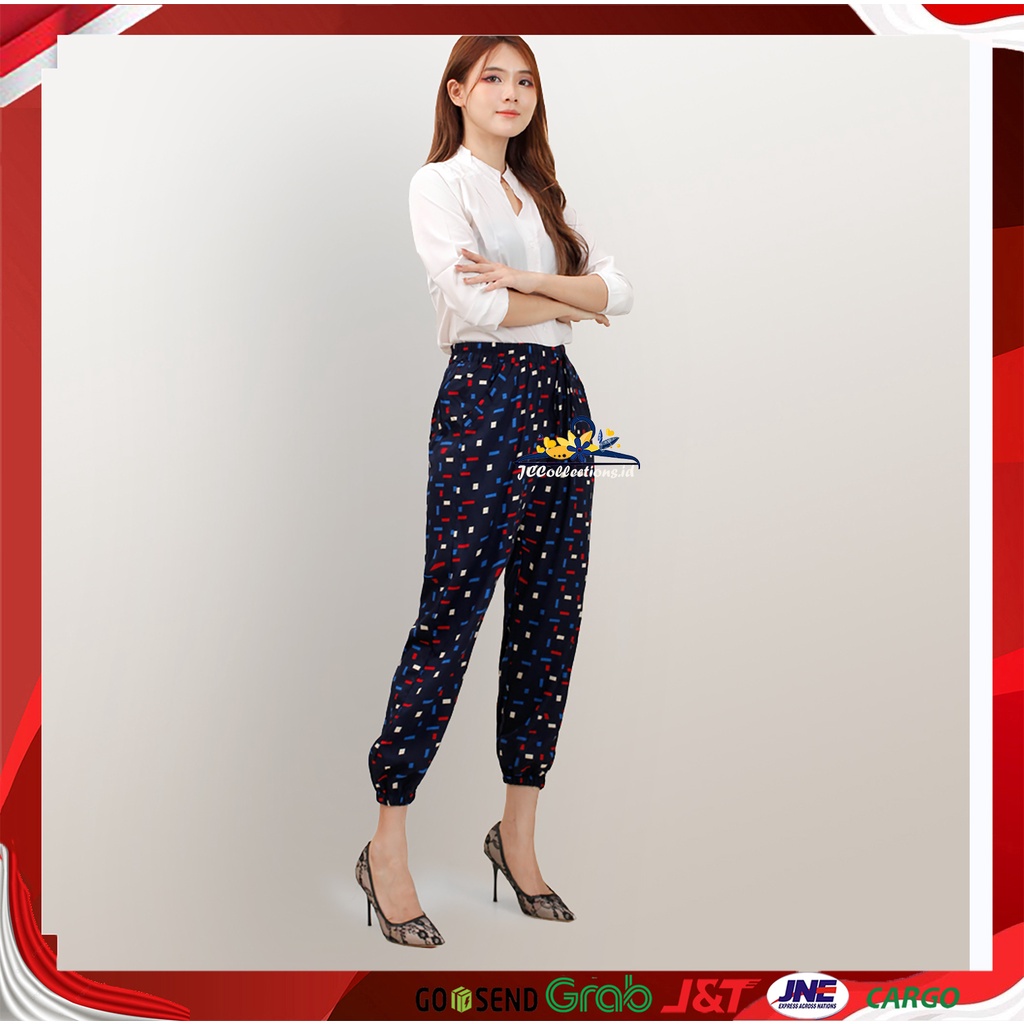 Celana Wanita Rayon Casual Pants Wanita Gaya Korea Model terbaru Martinnie  - JCCollections
