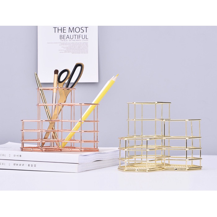 

nordic Hexa Pen Stand Storage Container tempat peralatan