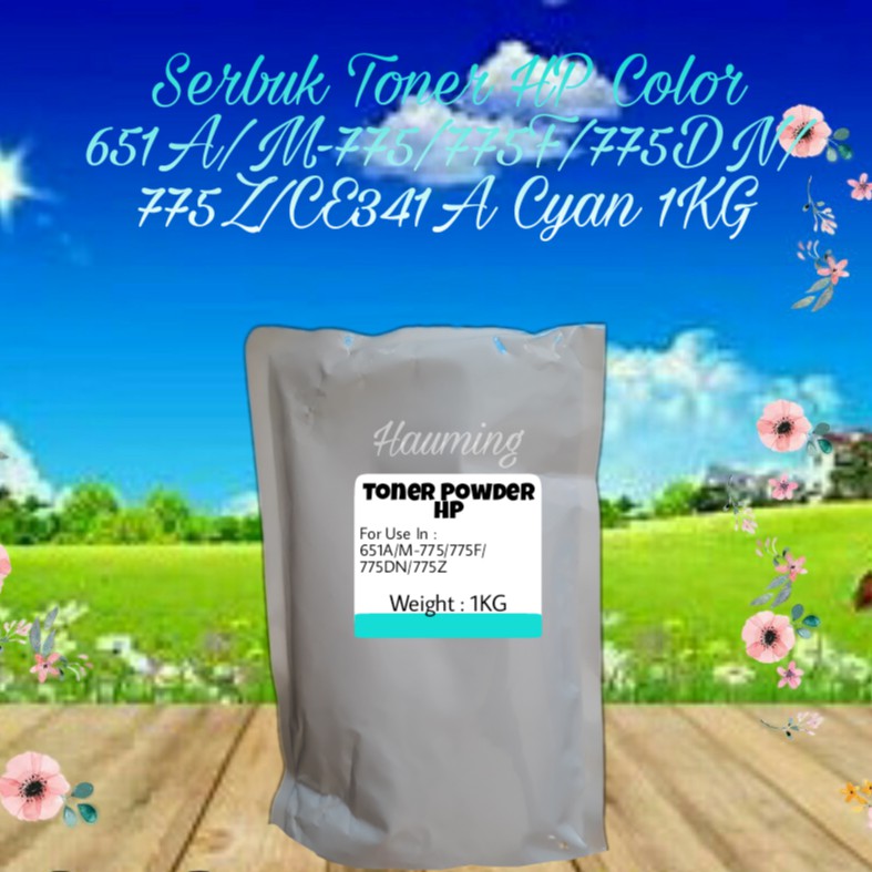 Serbuk Toner HP 651A LaserJet Enterprise 700 M775 M775F M775DN M775Z M 775 CE341A Cyan 1kg