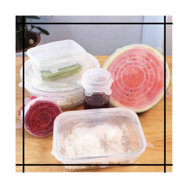 Silikon Penutup makanan/cover food isi 6