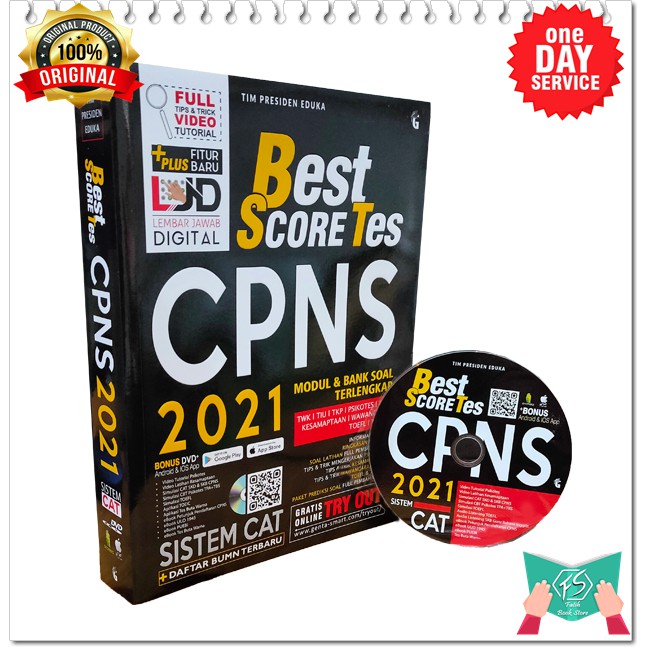BUKU TES CPNS - BEST SCORE TES CPNS 2021 MODUL & BANK SOAL TERLENGKAP