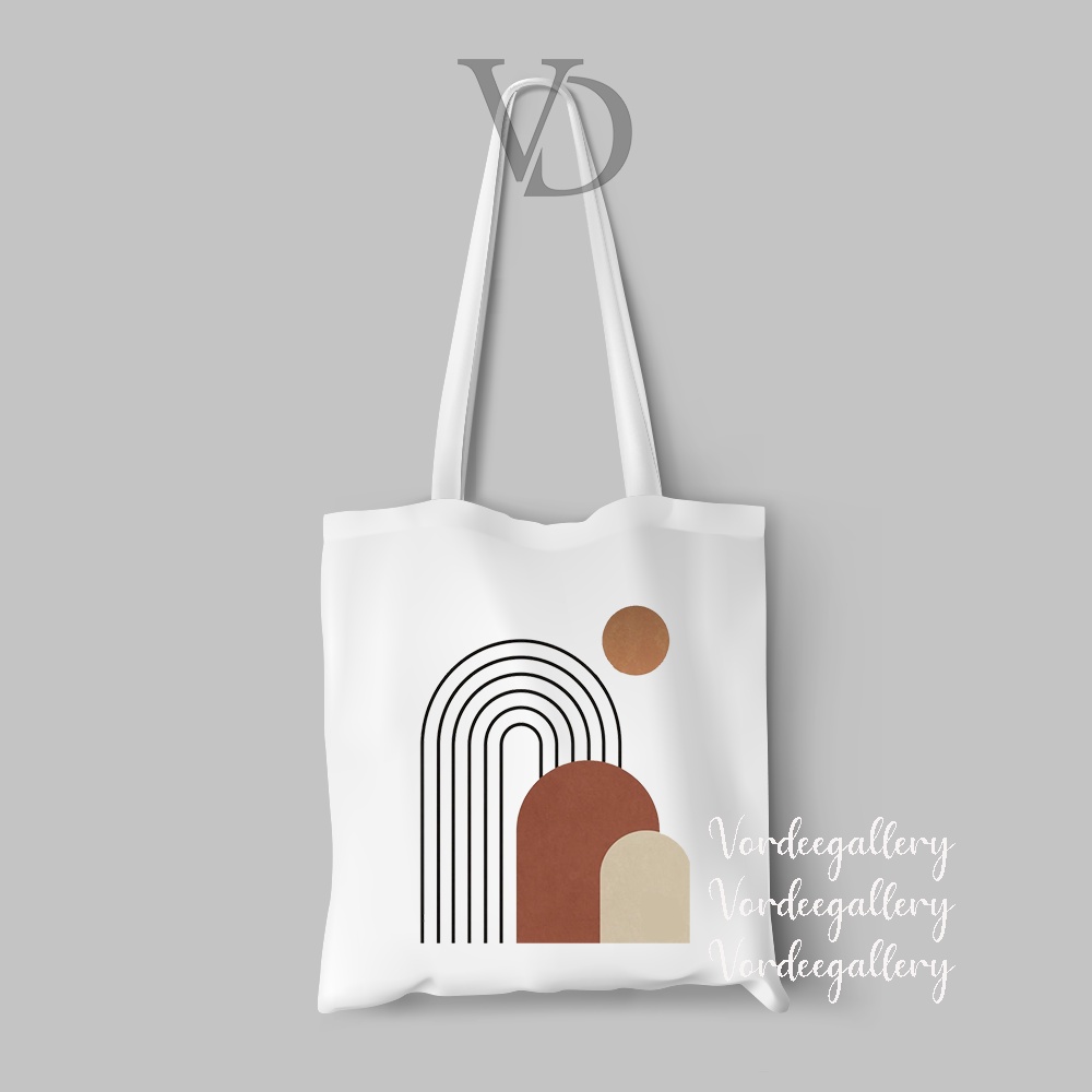 TOTE BAG KANVAS MOTIF ART ABSTRACT NEW TERBARU / AESTHETIC TOTE BAG / TAS BELANJA MOTIF ABSTRAK