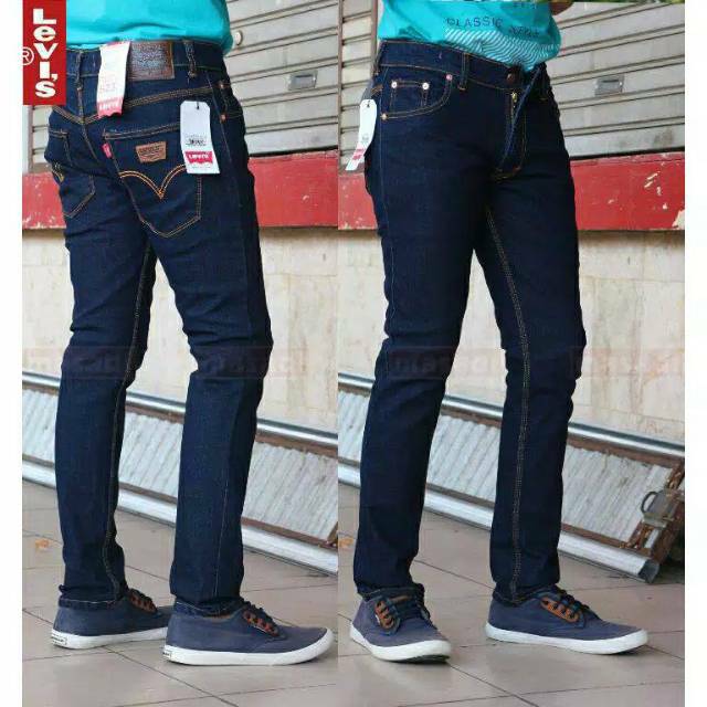 celana jeans / denim slimfit Slim fit hitam pensil reguler jumbo 27 - 36 bisa COD big