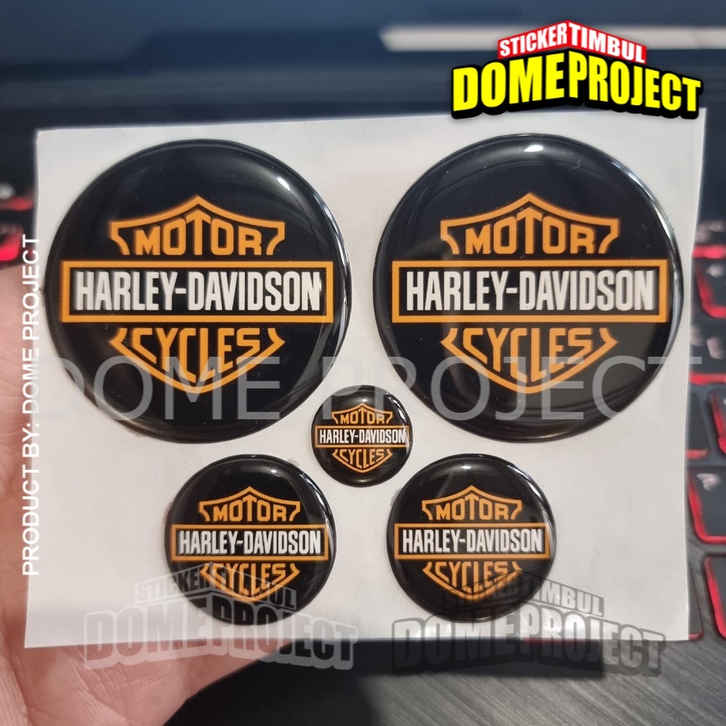 STIKER MOTOR TIMBUL EMBLEM LOGO HARLEY DAVIDSON YAMAHA AEROX NMAX LEXI SET AESTHETIC KEREN