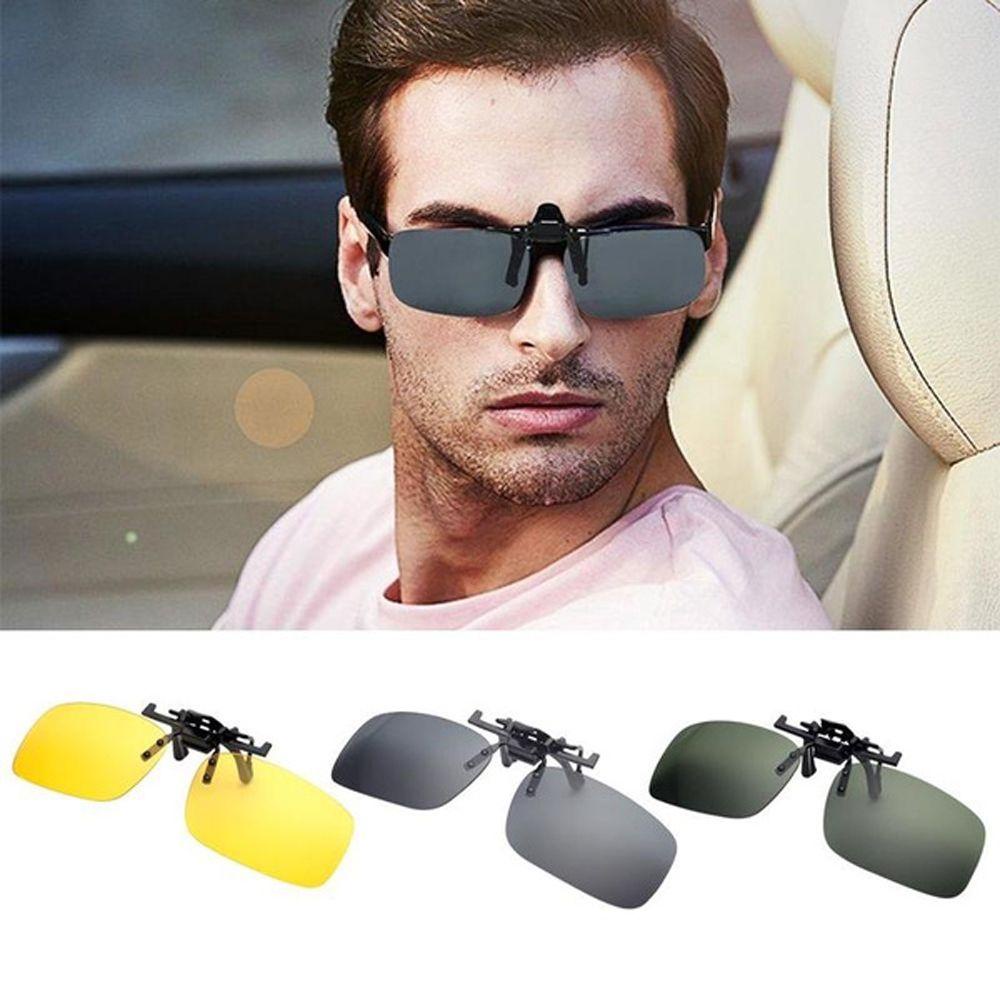 [Elegan] Clip-on Kacamata Fashion Unisex Travel Night Vision Clipon Mengemudi Memancing Flip Up Eyewear