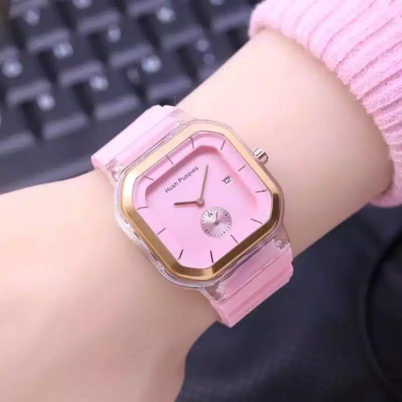 JAM TANGAN WANITA HUSH PUPPIES_FASHION WANITA MODEL Persegi _Tanggal aktif