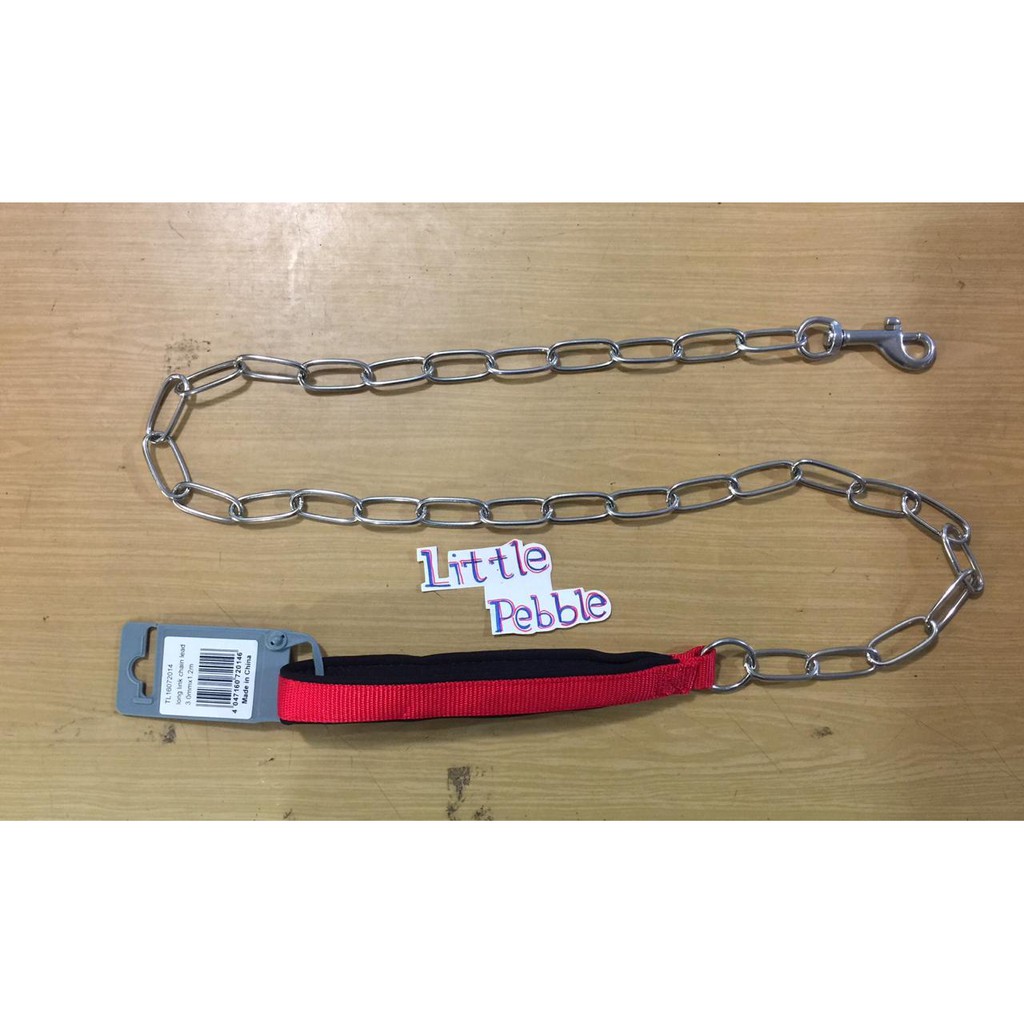 Rantai Tali Tuntun Stainless Steel Long Link Chain Lead w Plain Nylon