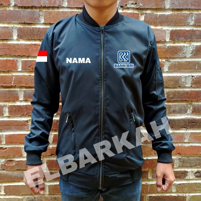 JAKET BOMBER LOGO BANK BCA JAKET BOMBER BISA CUSTOM LOGO SENDIRI jaket bomber waterfroop jaket bomber terbaru