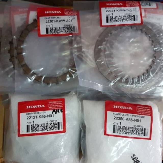 kampas kopling, kaki 4 + lawan kaki 4 original asli cb150 led, new sonic 150, gtr 150