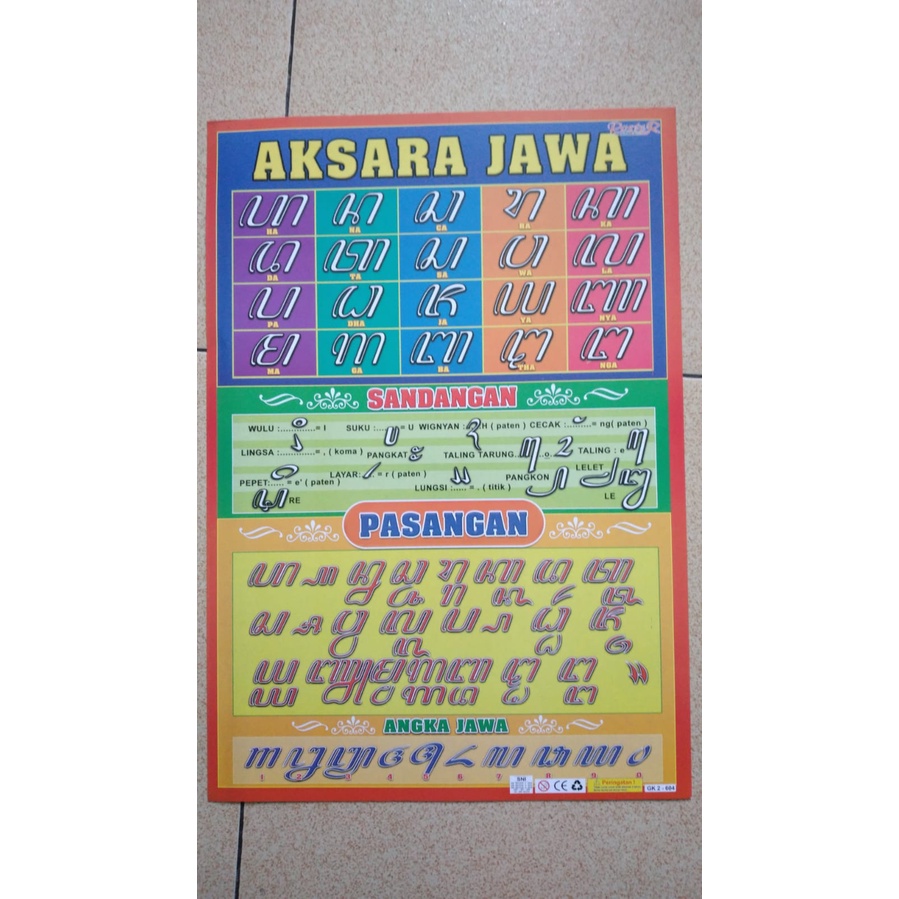 Poster Anak Mengenal Huruf Hijaiyah Huruf Abjad ABC Huruf Tegak Bersambung Aksara Jawa Murah