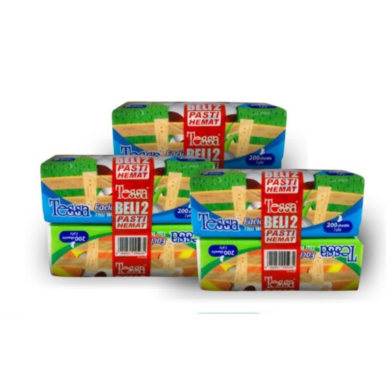tessa facial tissue character 200 sheet 2 ply