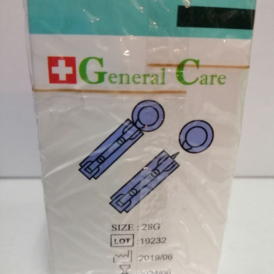 Jarum General Care 28G isi 100 / Blood Lancet General Care 28G / Jarum Bekam General Care 28G