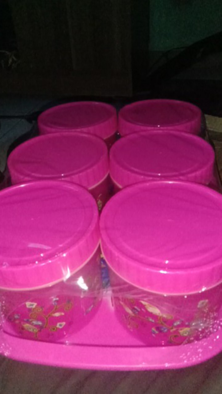 Bg04 Toples Calista Tonam Set 7 In 1 Wadah Kue Lebaran