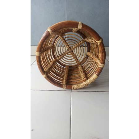 standing pot tempat pot rotan diameter 30cm