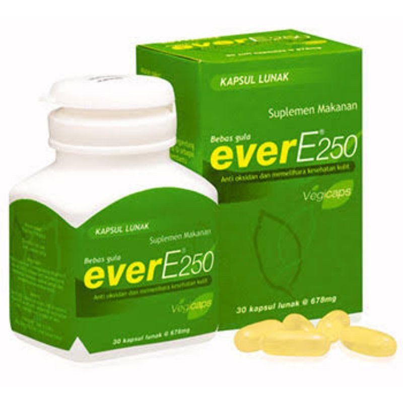 Jual Ever E 250 Vitamin E Isi 30 Kapsul Evere Untuk Kesehatan Kulit Shopee Indonesia 9693