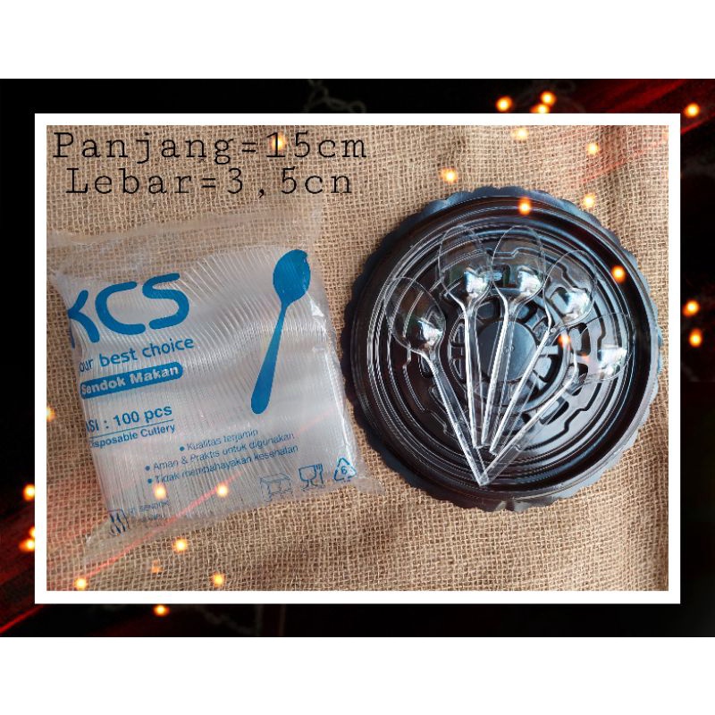 Sendok makan KCS bening/Transfaran