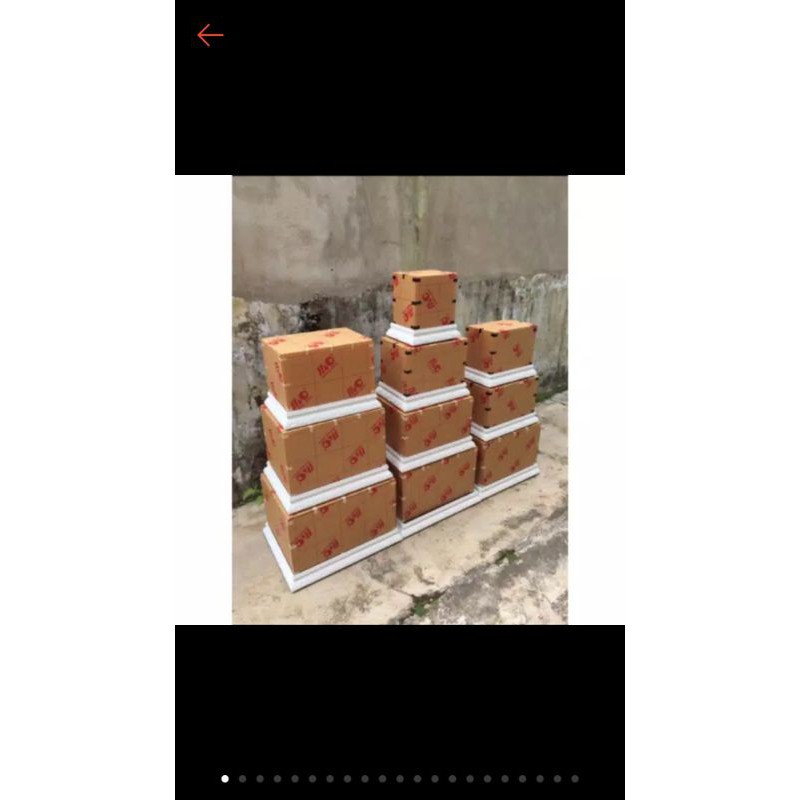 

box hantaran 10 box white simple/ukir mewah/elegan