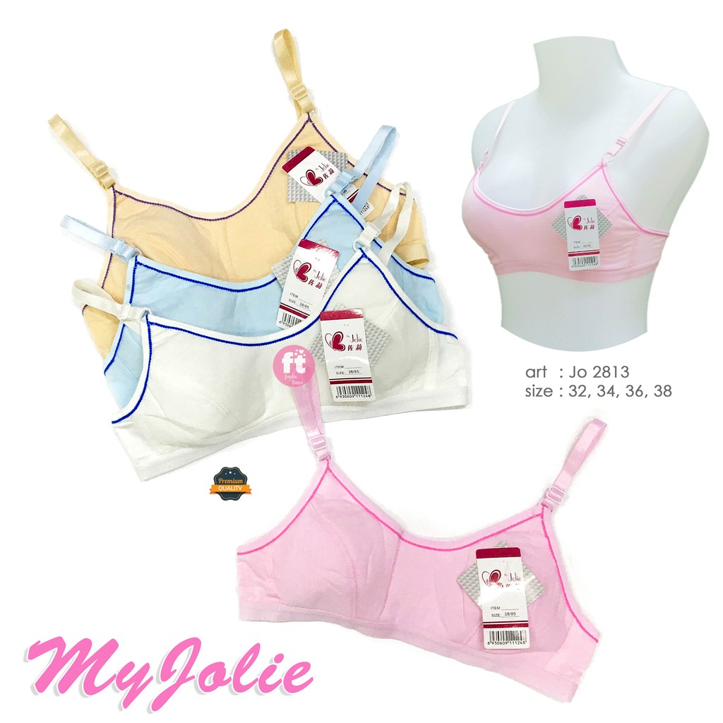 MyJolie | BRA Pelajar Tahap 1 / KARET BAWAH LEBAR / BH Pelajar Tahap 1 NON Busa / art  Jo 2813