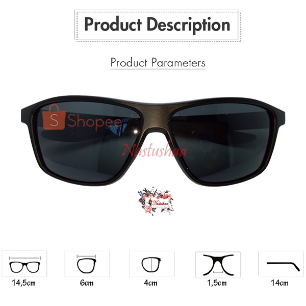 KACAMATA HITAM GAYA SPORTY FASHION KEREN LENSA ANTI SILAU UV400 FRAME PLASTIC SUNGLASSES OUTDOOR UNISEX