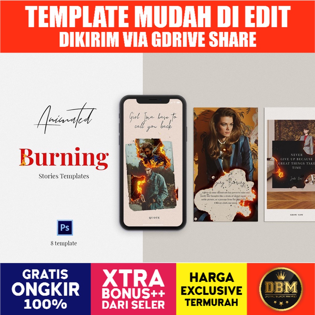 Burning Stories Template - Photoshop