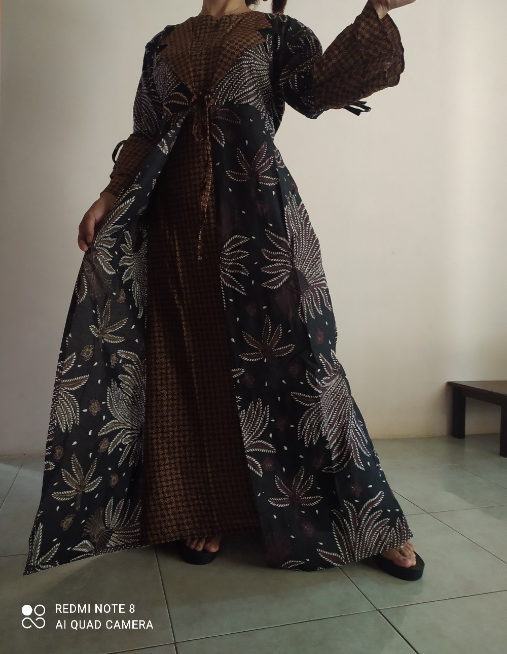Batik Gamis Jazzy Pari Kesit  Bisa Pisah