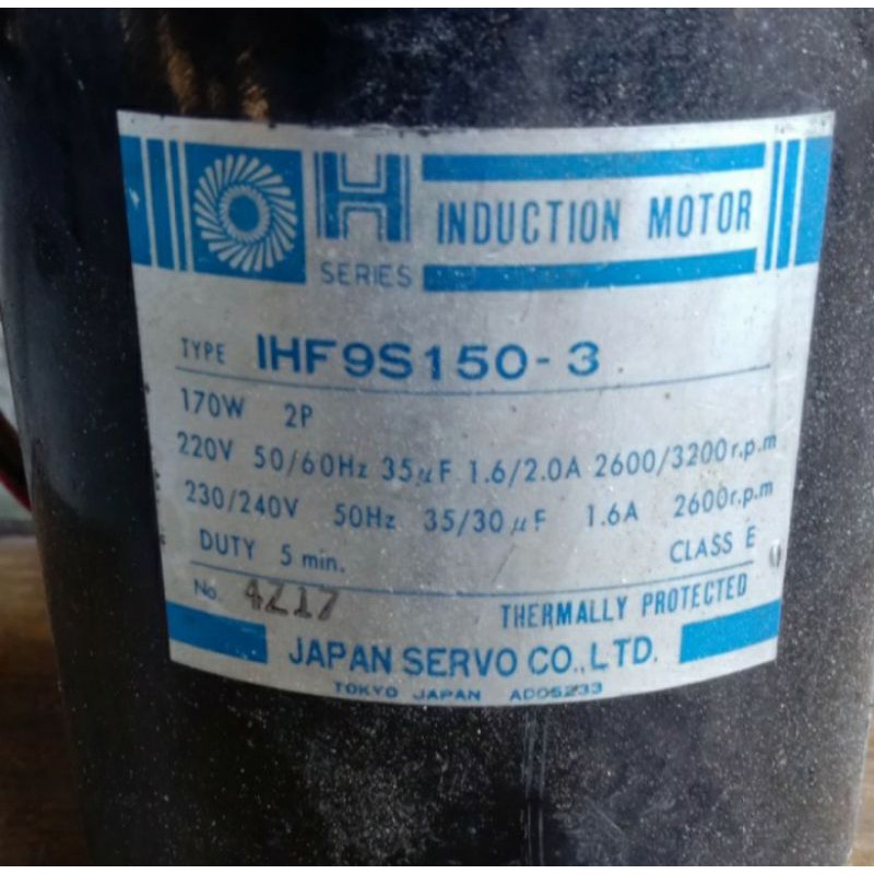 Ac Motor Induction 220V 3200Rpm