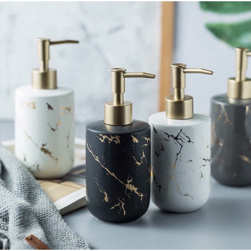 Soap Dispenser - Tempat Sabun Cair Pump Marble - Refill Shampoo Lotion