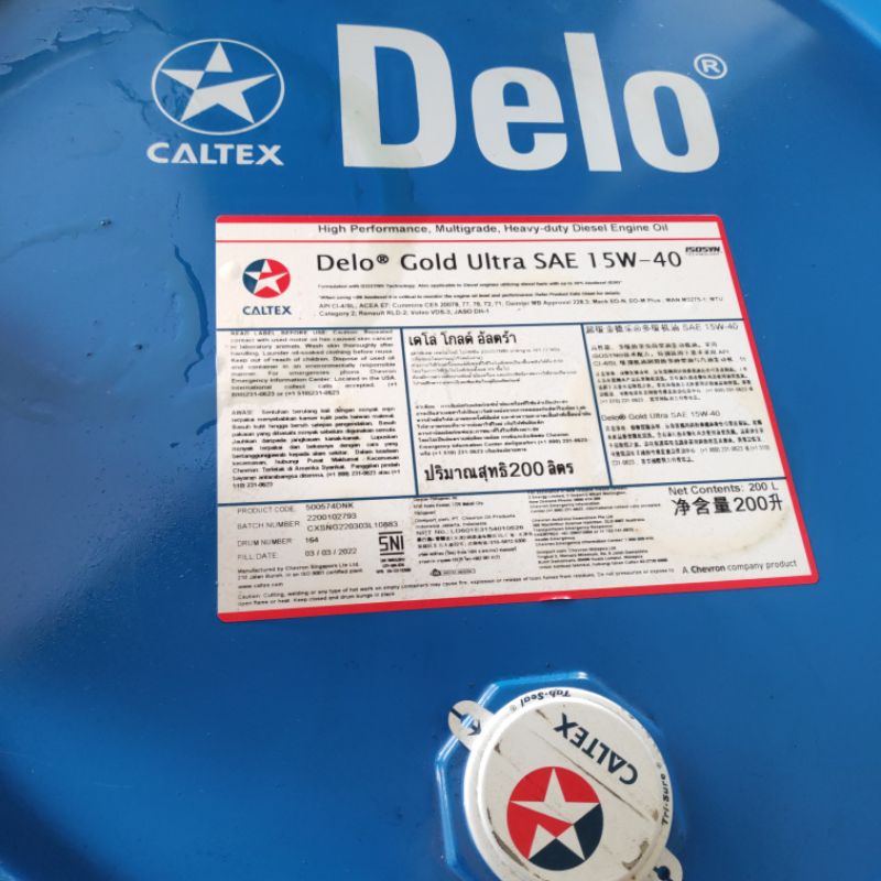 Caltex Delo Gold Ultra 15W-40 API CI-4/SL 1Liter Repack dari drum