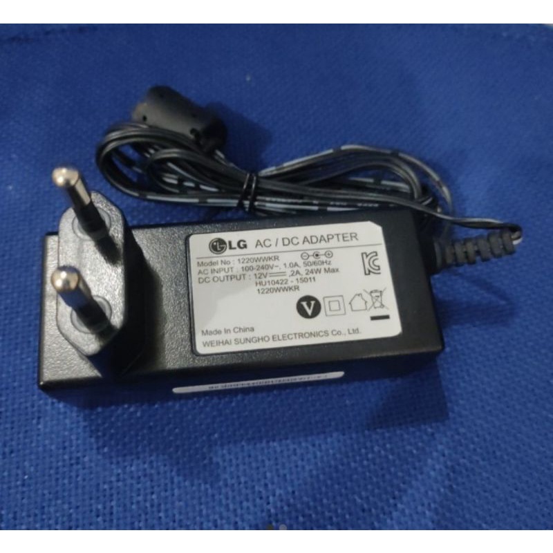 ADAPTOR 12V 2A LG COLOK LANGSUNG BODY PANJANG AHCK
