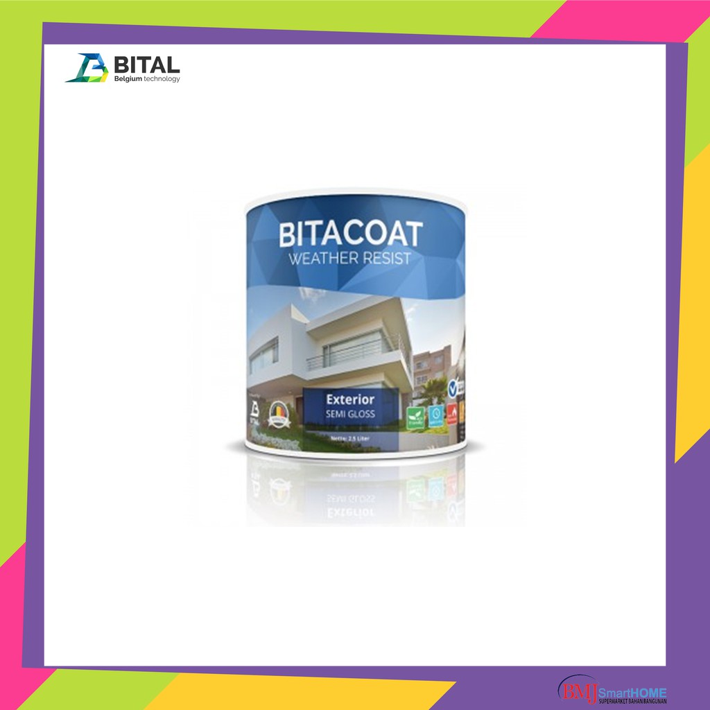 

CAT TEMBOK EXTERIOR BITAL BITACOAT SUPER WHITE 2.5L