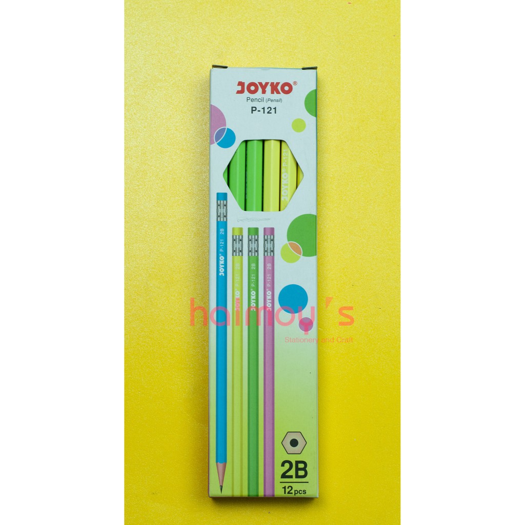 

PENSIL KAYU 2B JOYKO P - 121 ( 1 BOX = 12 PCS )