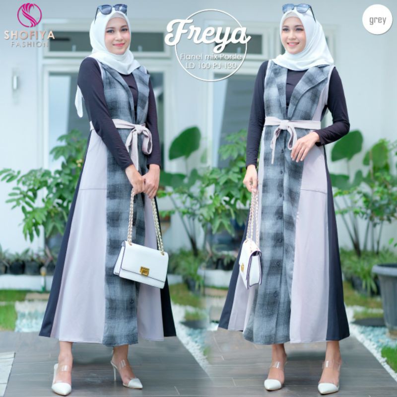 Freya Set By:Sofiya/Gamis/Dress/Gamis Murah/Dress Muslim Murah/Fashion Muslim Wanita Set