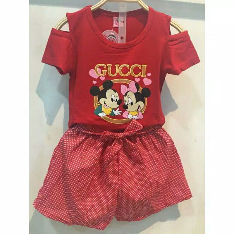 Stelan anak perempuan gmbr Gucci umur 2-10taun