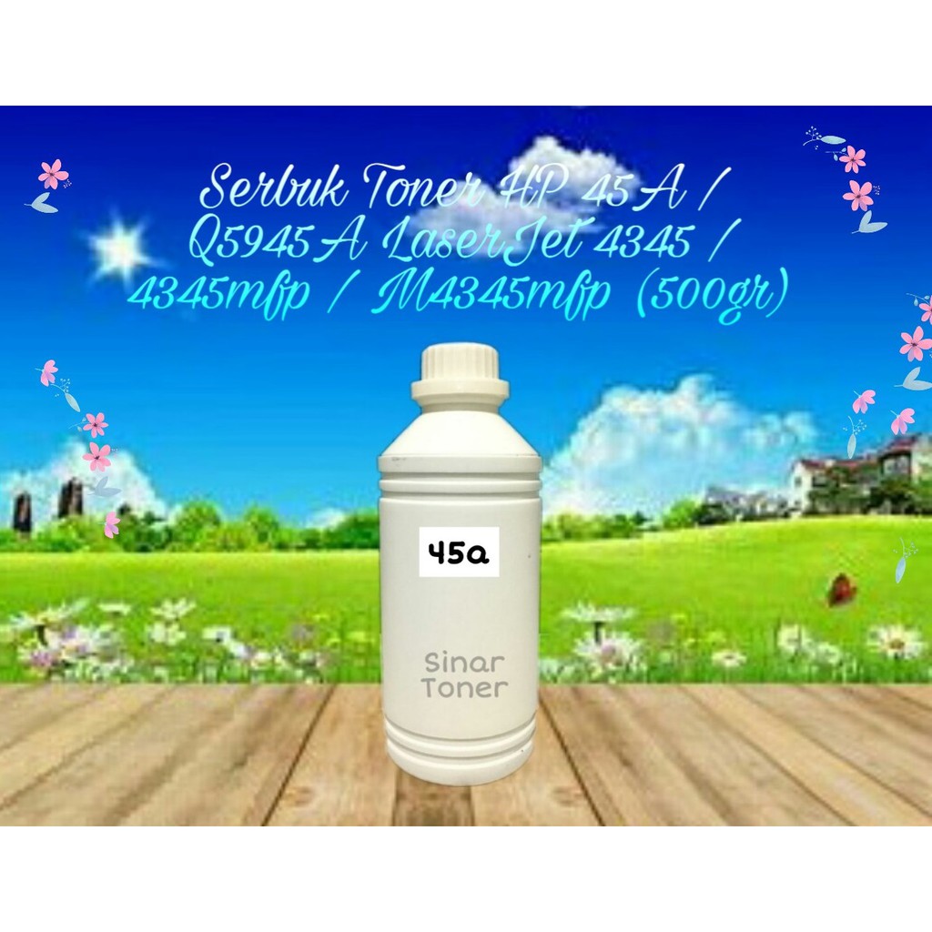 Serbuk Toner Refill HP 45A Q5945A LaserJet 4345 4345mfp M4345 M4345mfp 500gr