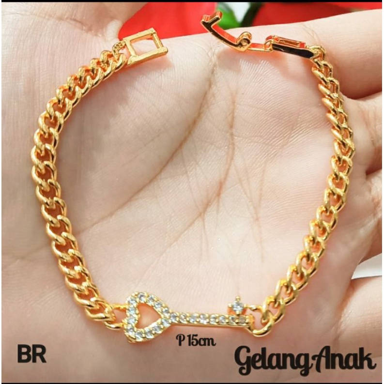 Gelang Anak Rantai Mata Varian motif Perhiasan Anak ABG cantik (COD)