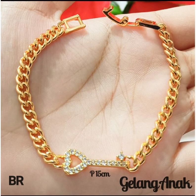 Gelang Anak Rantai Mata Varian motif Perhiasan Anak ABG cantik (COD)