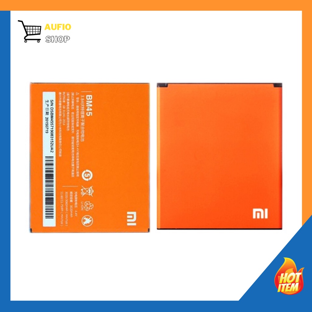 Baterai Xiaomi Redmi Note 2 / BM45 Original