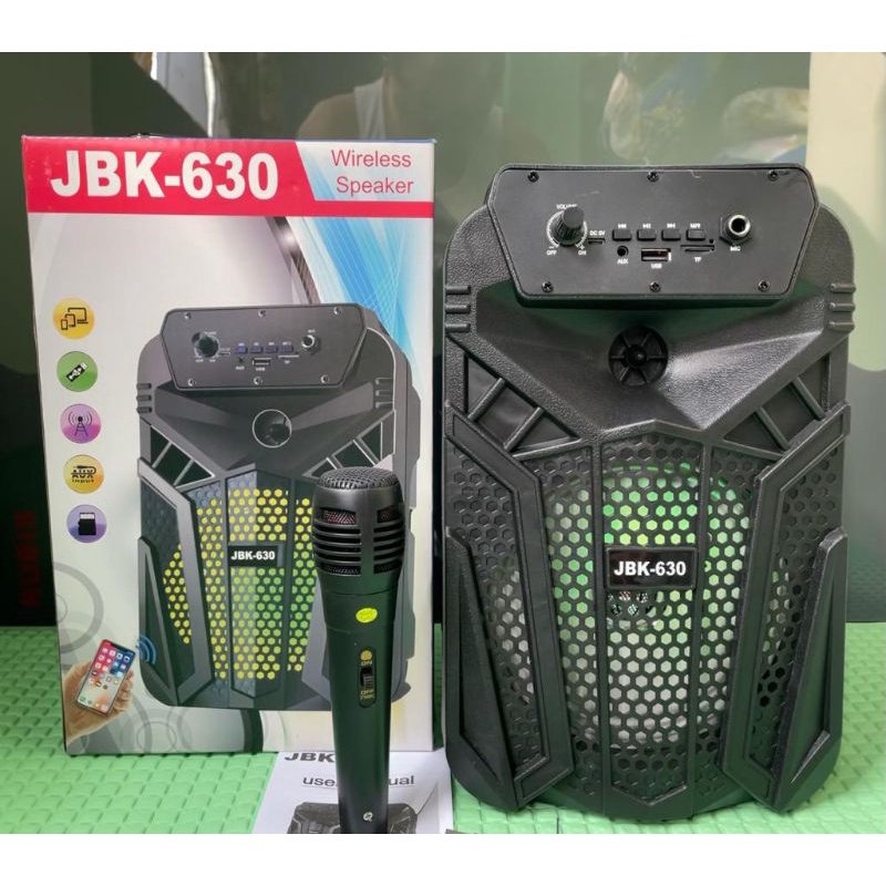 JBK portabel speaker bluetooth 6,5inch free mic karake termurah big bass power music