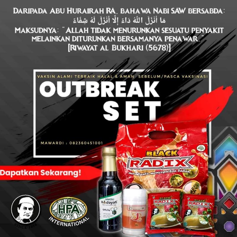 SET OUT BREAK HPA ( BLACK RADIX, MADU HIDAYAH, SJ2 )